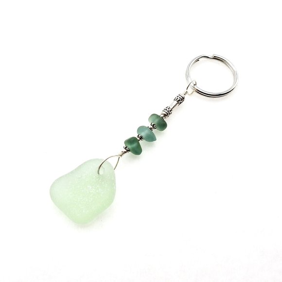 sea foam and teal keychain