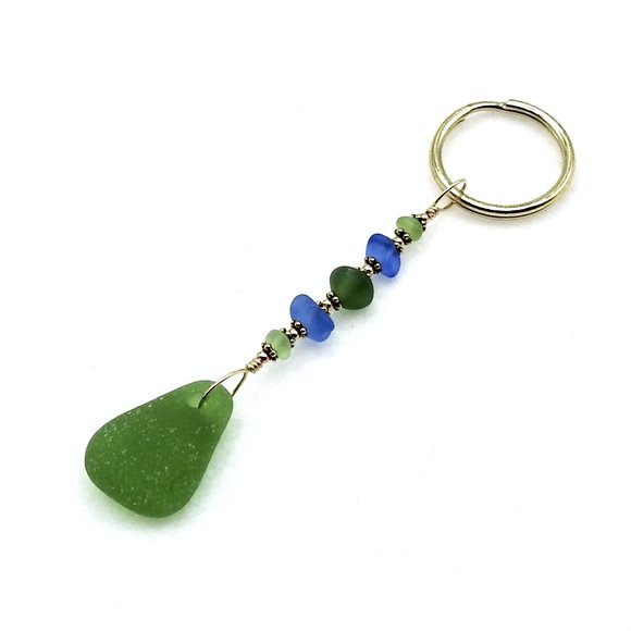 deep green pendant keychain