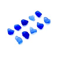 RESERVED Mini Sea Glass Beads, Cobalt Blue Charms for Jewelry Making, Beach Craft Supplies