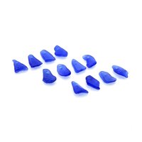 Tiny Blue Sea Glass Unique Beads for Jewelry Making, Sew on Charms for Crafting