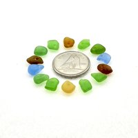 RESERVED Tiny Sea Glass for Crafts, Beach Charms for Jewelry Making, Sew on Teardrop Beads