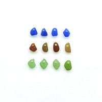 tiny sea glass charms 5/16" in length