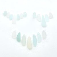 Pastel Sea Glass Necklace Pendants Charms Beads for Jewelry