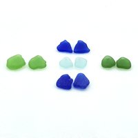 Sea Glass Earring Pair Charms Jewelry Bead Gift Making Supply