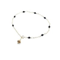 black anklet for women