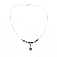 oval black hematite gemstone beads