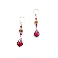red dangle earrings for women