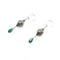 11mm round sterling silver Bali beads with an ornate design