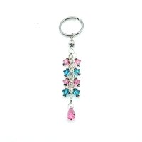 light pink and turquoise blue