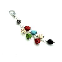 skull zipper pull charm