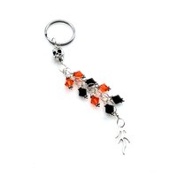orange and black crystal beads 