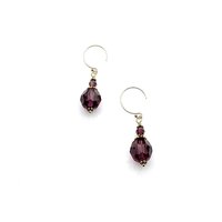 purple crystal earrings