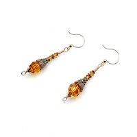 topaz colored long dangles