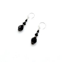 black crystal earrings