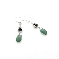 genuine sea glass earrings