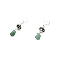 Sea Glass Earrings Teal Lever Back Dangle Drops Handmade Beach Jewelry Gifts