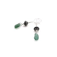 Sea Glass Earrings Teal Lever Back Dangle Drops Handmade Beach Jewelry Gifts