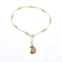 crescent moon anklet for women
