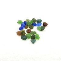 Sea Glass Tiny Beads for Jewelry Making Center Drilled Hole Natural Unique Beach Craft Supply Brown Green 