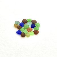 Genuine Sea Glass Tiny Beads Center Drilled Hole for Jewelry Making Beach Craft Supply