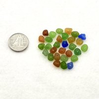 Very Tiny Sea Glass Center Drilled Beads for Jewelry Making, Beach Glass Beads for Crafts