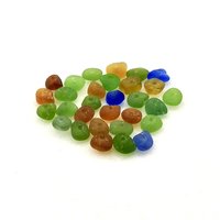 Very Tiny Sea Glass Center Drilled Beads for Jewelry Making, Beach Glass Beads for Crafts