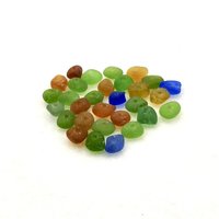 Very Tiny Sea Glass Center Drilled Beads for Jewelry Making, Beach Glass Beads for Crafts