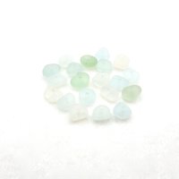 Real Sea Glass Beads Canada Light Pastel Color Center Drilled Tiny Nuggets for Jewelry Making