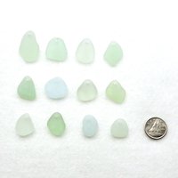 Sea Glass Pendants for Jewelry Making, Light Pastel Beads Top Drilled for Necklaces Frosted Surf Tumbled