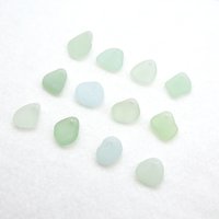 Sea Glass Pendants for Jewelry Making, Light Pastel Beads Top Drilled for Necklaces Frosted Surf Tumbled