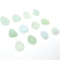 Sea Glass Pendants for Jewelry Making, Light Pastel Beads Top Drilled for Necklaces Frosted Surf Tumbled