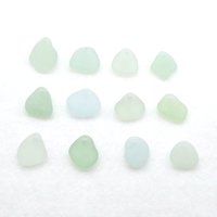 Sea Glass Pendants for Jewelry Making, Light Pastel Beads Top Drilled for Necklaces Frosted Surf Tumbled