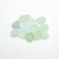 Sea Glass Pendants for Jewelry Making, Light Pastel Beads Top Drilled for Necklaces Frosted Surf Tumbled