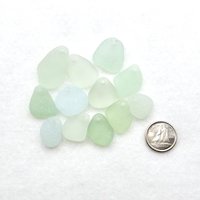 Sea Glass Pendants for Jewelry Making, Light Pastel Beads Top Drilled for Necklaces Frosted Surf Tumbled