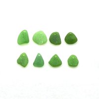 green sea glass beads