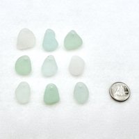 Genuine Sea Glass Pendants, Top Drilled Light Pastel Beach Charms for Jewelry Making