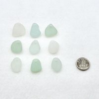 Genuine Sea Glass Pendants, Top Drilled Light Pastel Beach Charms for Jewelry Making