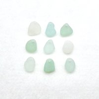 Genuine Sea Glass Pendants, Top Drilled Light Pastel Beach Charms for Jewelry Making