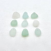 Genuine Sea Glass Pendants, Top Drilled Light Pastel Beach Charms for Jewelry Making
