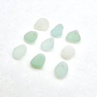 Genuine Sea Glass Pendants, Top Drilled Light Pastel Beach Charms for Jewelry Making
