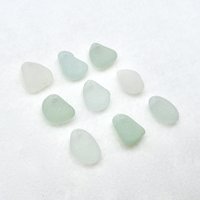 Genuine Sea Glass Pendants, Top Drilled Light Pastel Beach Charms for Jewelry Making