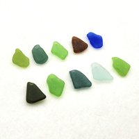 Charms for Jewelry Making Canada, Drilled Seaglass Drop Beads for Bracelets or Necklaces, Beach Pendant Craft Supply