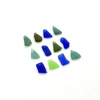 Assorted Drilled Seaglass Charms Top Hole Cool Beads for Jewelry Unique Nature Made Craft Supply