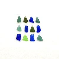 Assorted Drilled Seaglass Charms Top Hole Cool Beads for Jewelry Unique Nature Made Craft Supply