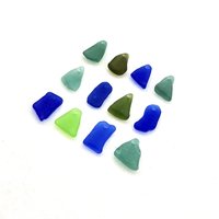 Assorted Drilled Seaglass Charms Top Hole Cool Beads for Jewelry Unique Nature Made Craft Supply