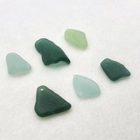 Large Sea Glass Pendants for Keychains, Jewelry Making Supplies, Top Drilled Beach Glass for Wind Chimes, Sun Catchers