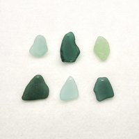 Large Sea Glass Pendants for Keychains, Jewelry Making Supplies, Top Drilled Beach Glass for Wind Chimes, Sun Catchers