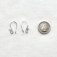 925 Sterling Silver Earring Findings Canada, Slim Ear Wire Hooks for Jewelry Making (Sold by the Pair)
