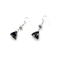 black crystal earrings for women