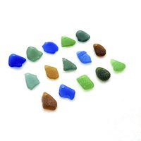 real sea glass with top drilled holes